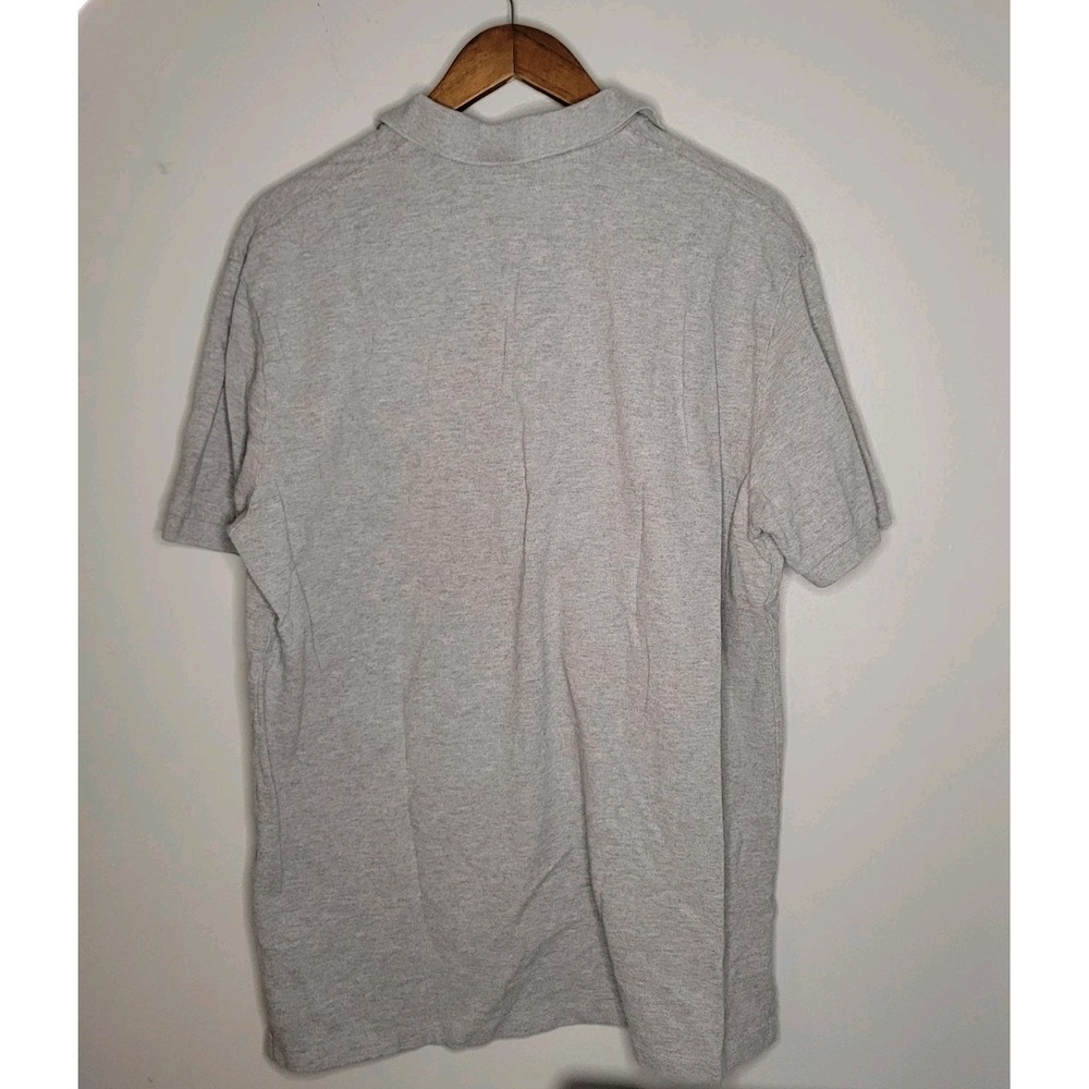 Ralph Lauren‎ Pique Polo Shirt XL Extra Large Gray Blue Pony Men VTG Y2K - Picture 9 of 13